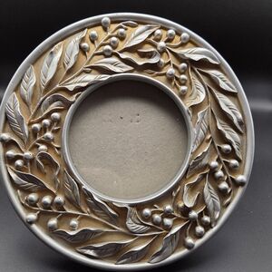 Decorative Silver and Gold Round Frame
